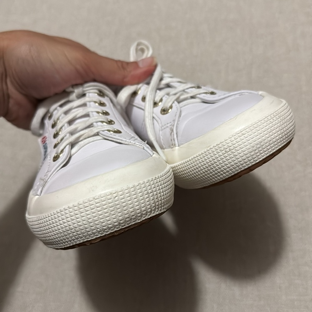 Superga All Leather 2750 Cantu Sneakers-Sz Euro Sz 35-Ice White-EUC - Picture 10 of 16